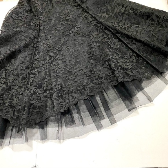 Vintage New Leaf by Samir Dress Small Black Cocktail Evening Party Tulle Y2K - Picture 9 of 15